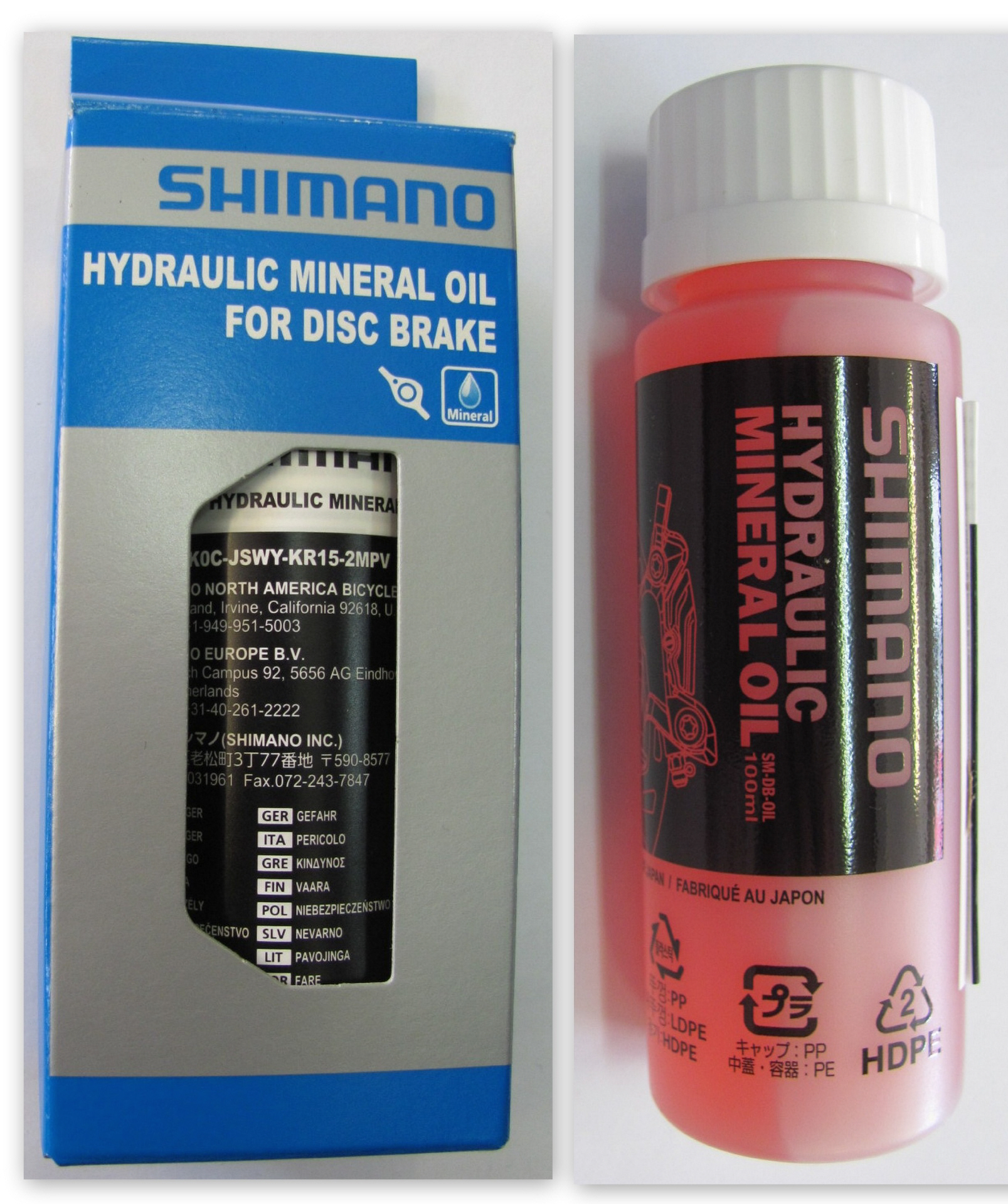 Shimano Mineralöl Fahrrad Bremsflüssigkeit Scheibenbremsen 100ml Flasche